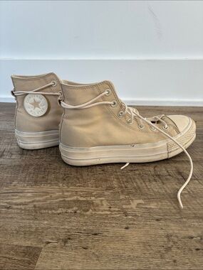 Converse High Top Sneakers — Cream